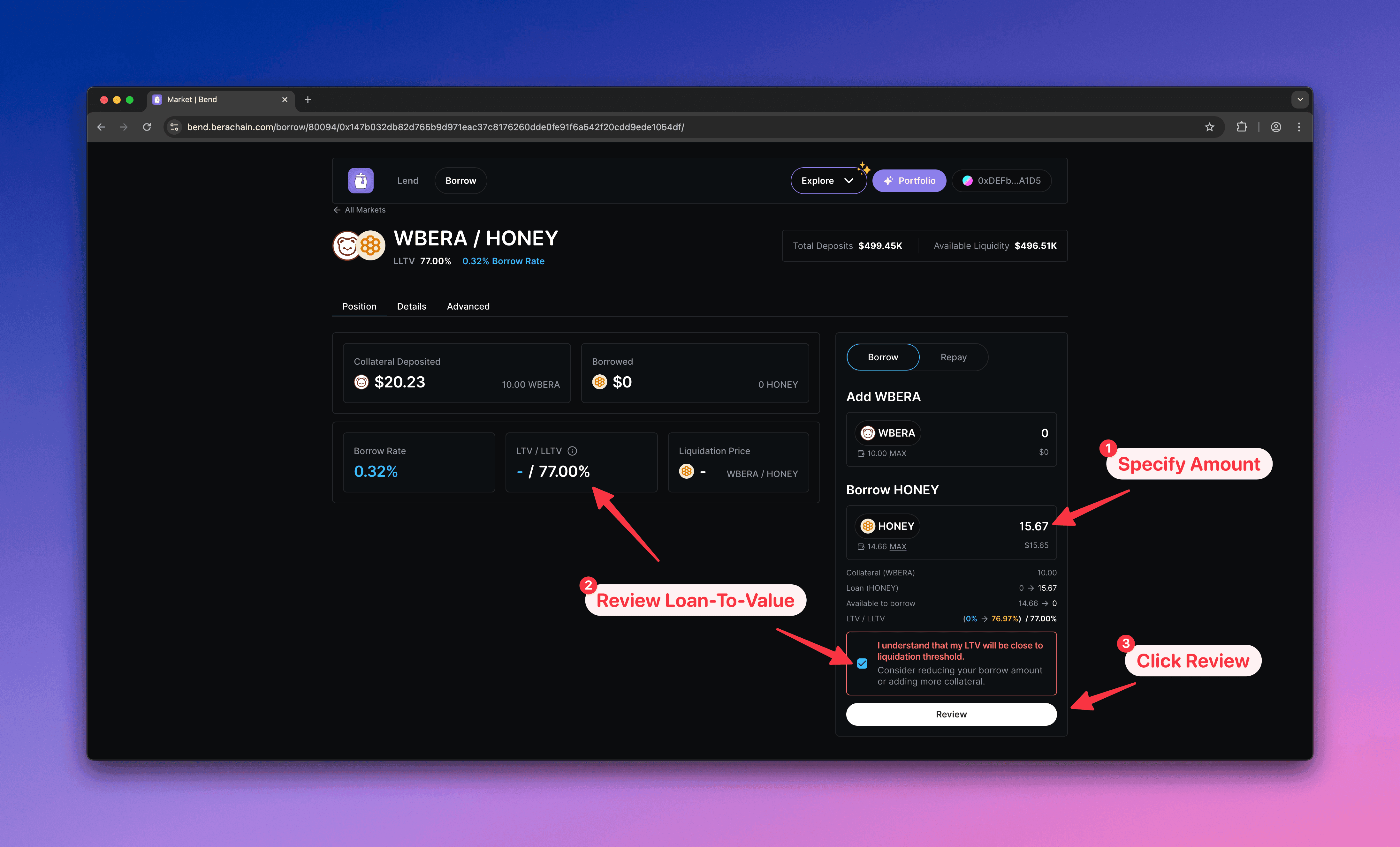 Berachain Bend - Borrow