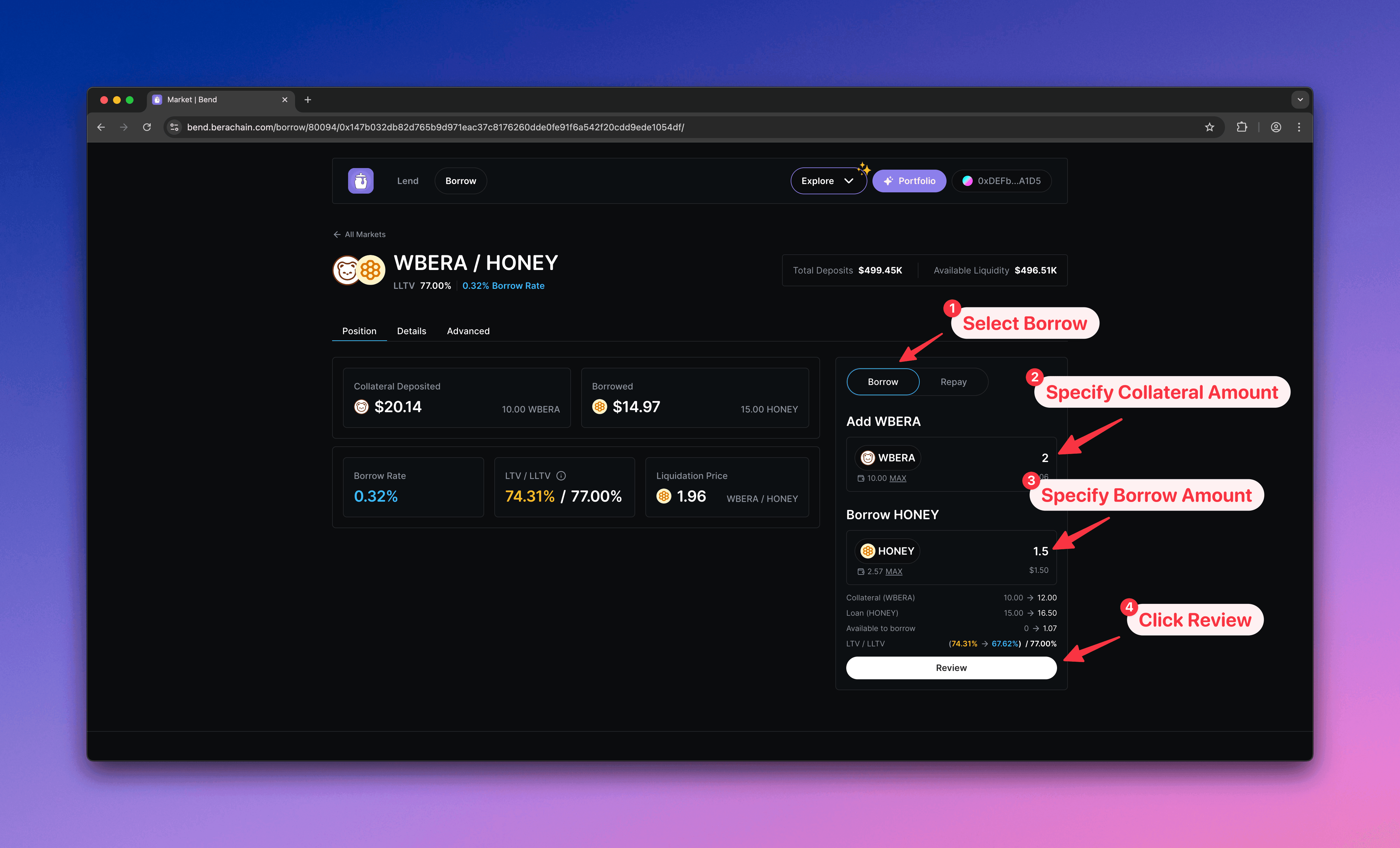 Berachain Bend - Supply & Borrow