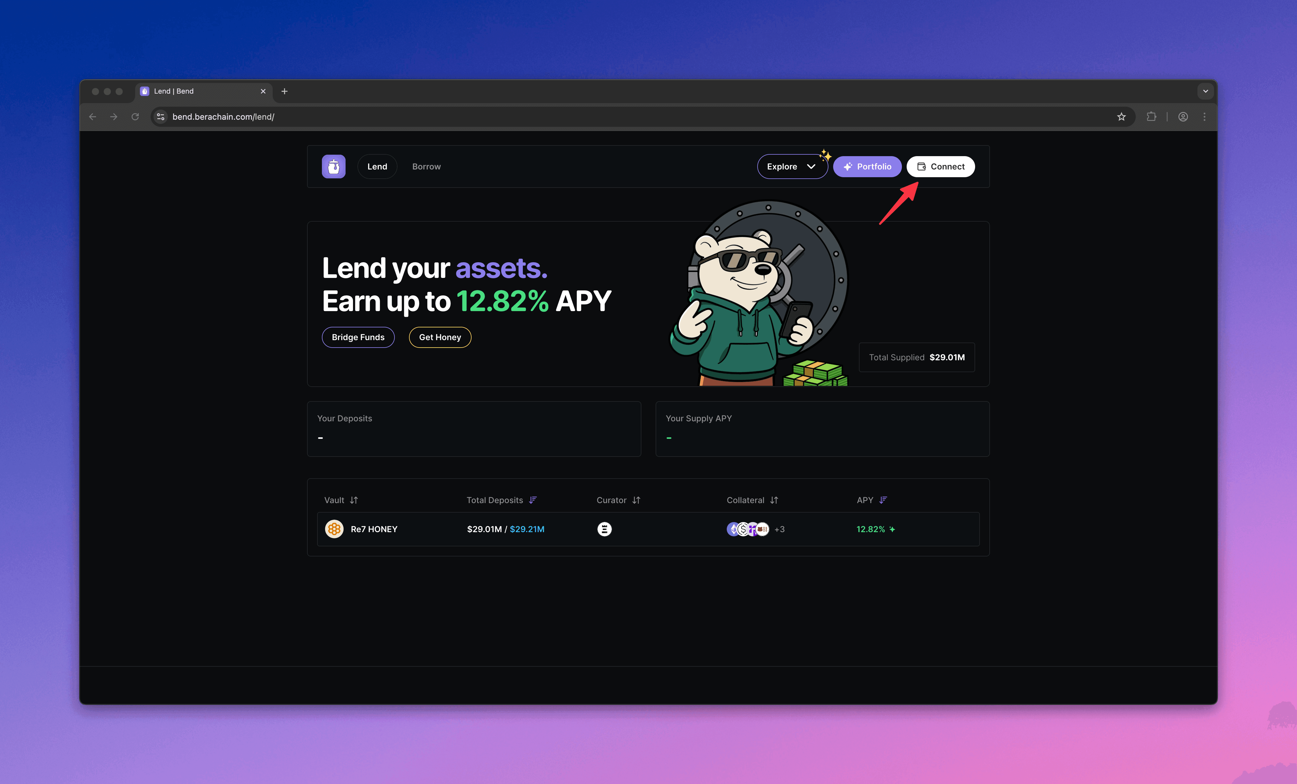 Berachain Bend - Connect Wallet