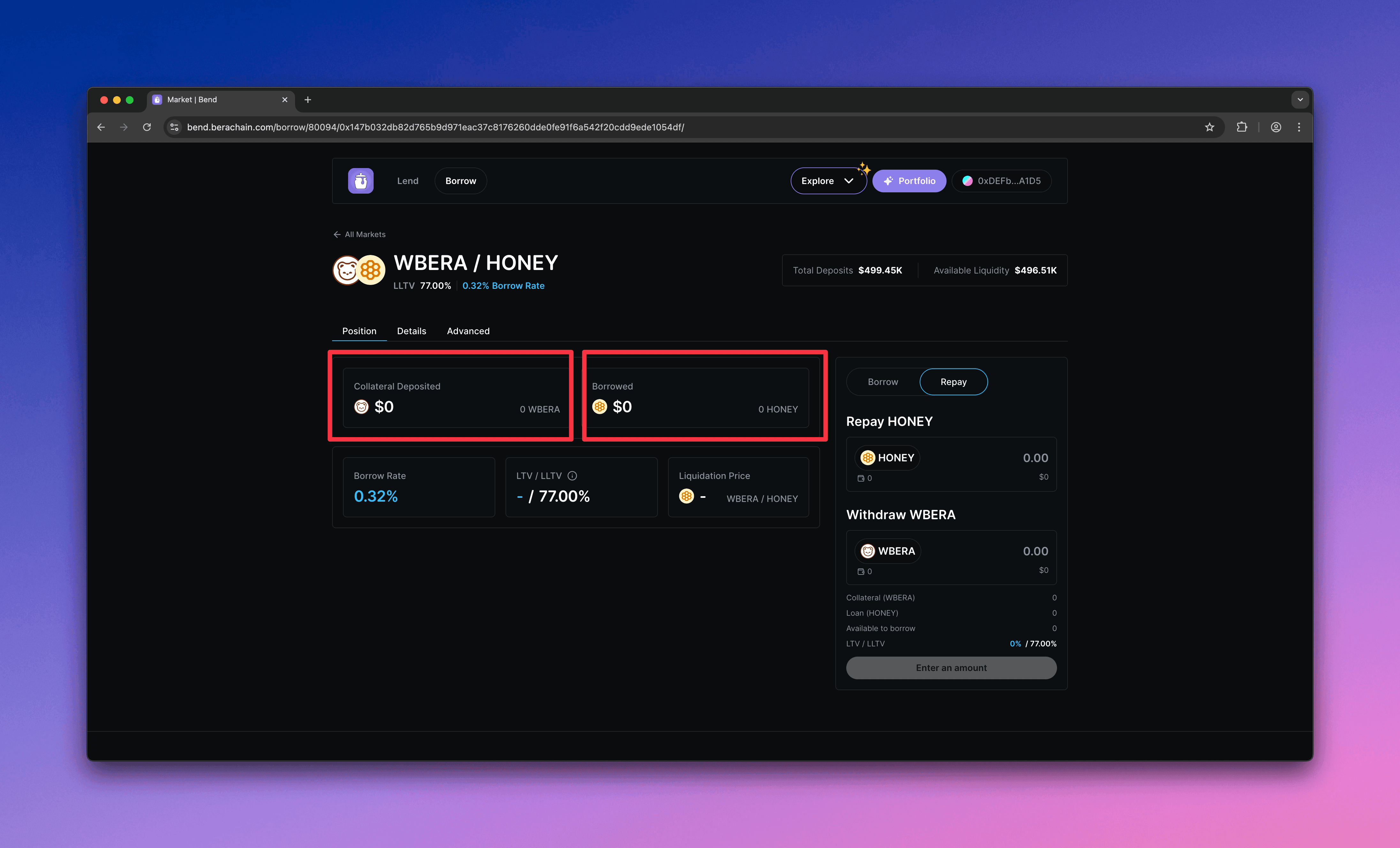 Berachain Bend - Successful Repay